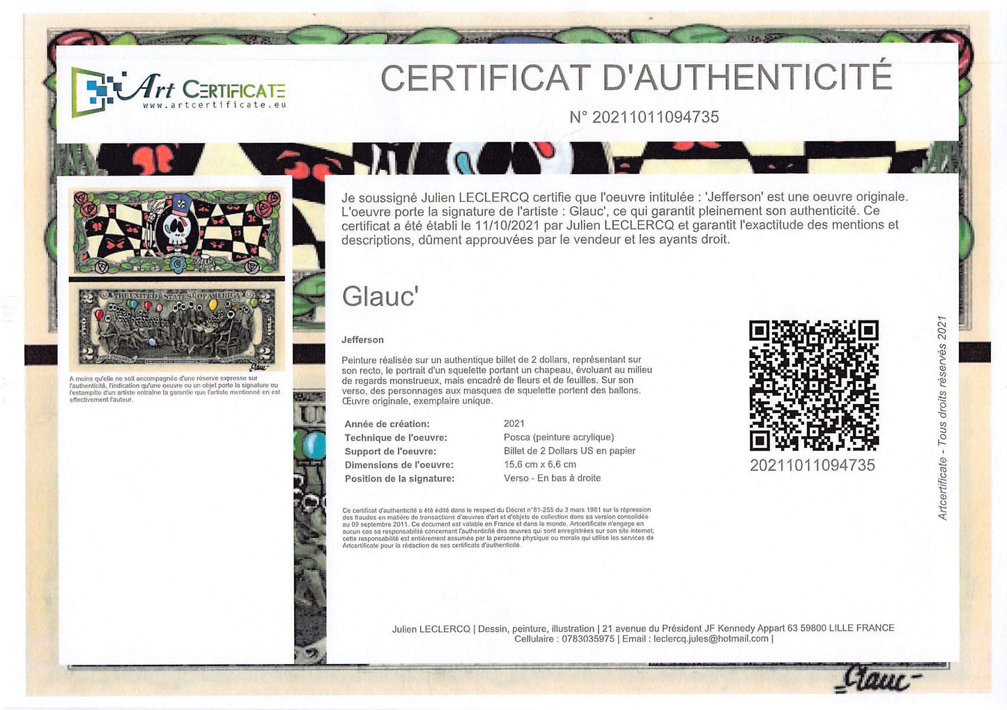 Jefferson by Glauc’ - Signature Fine Art