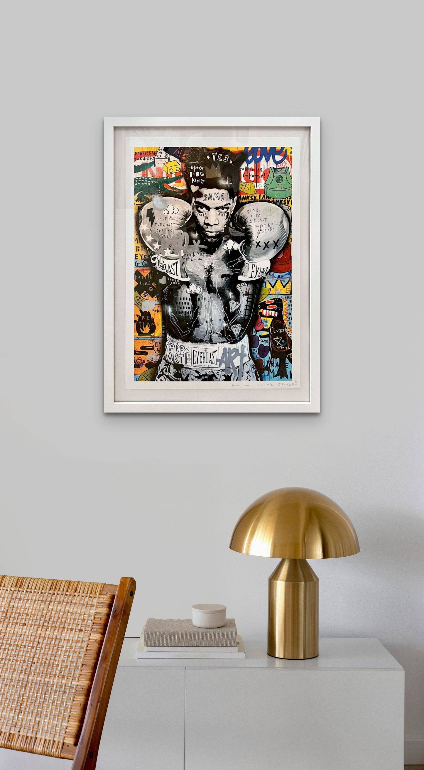 Basquiat Boxing by Jisbar (Framed) by Jisbar - Signature Fine Art