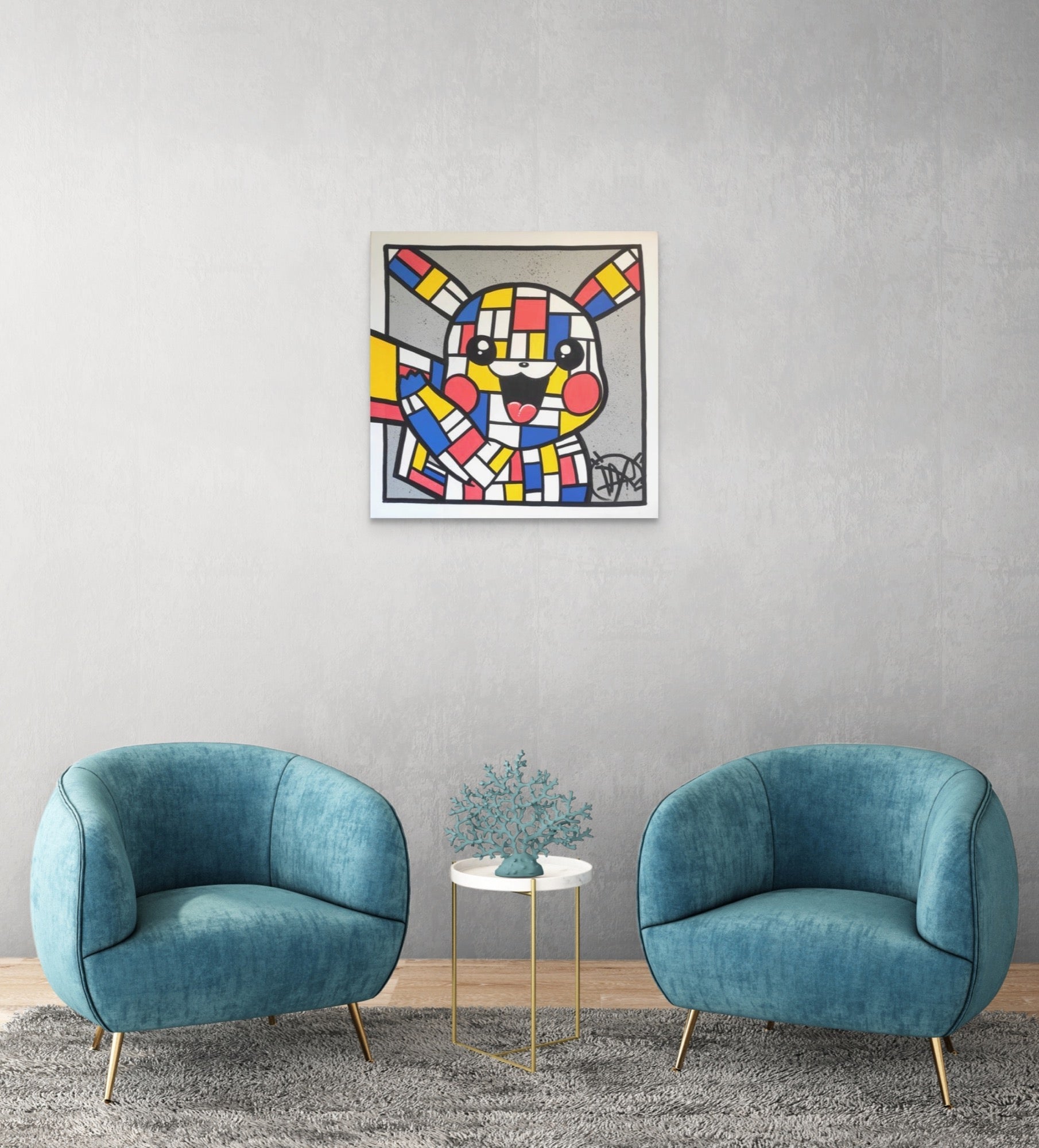 Pikachu Mondrian Daru