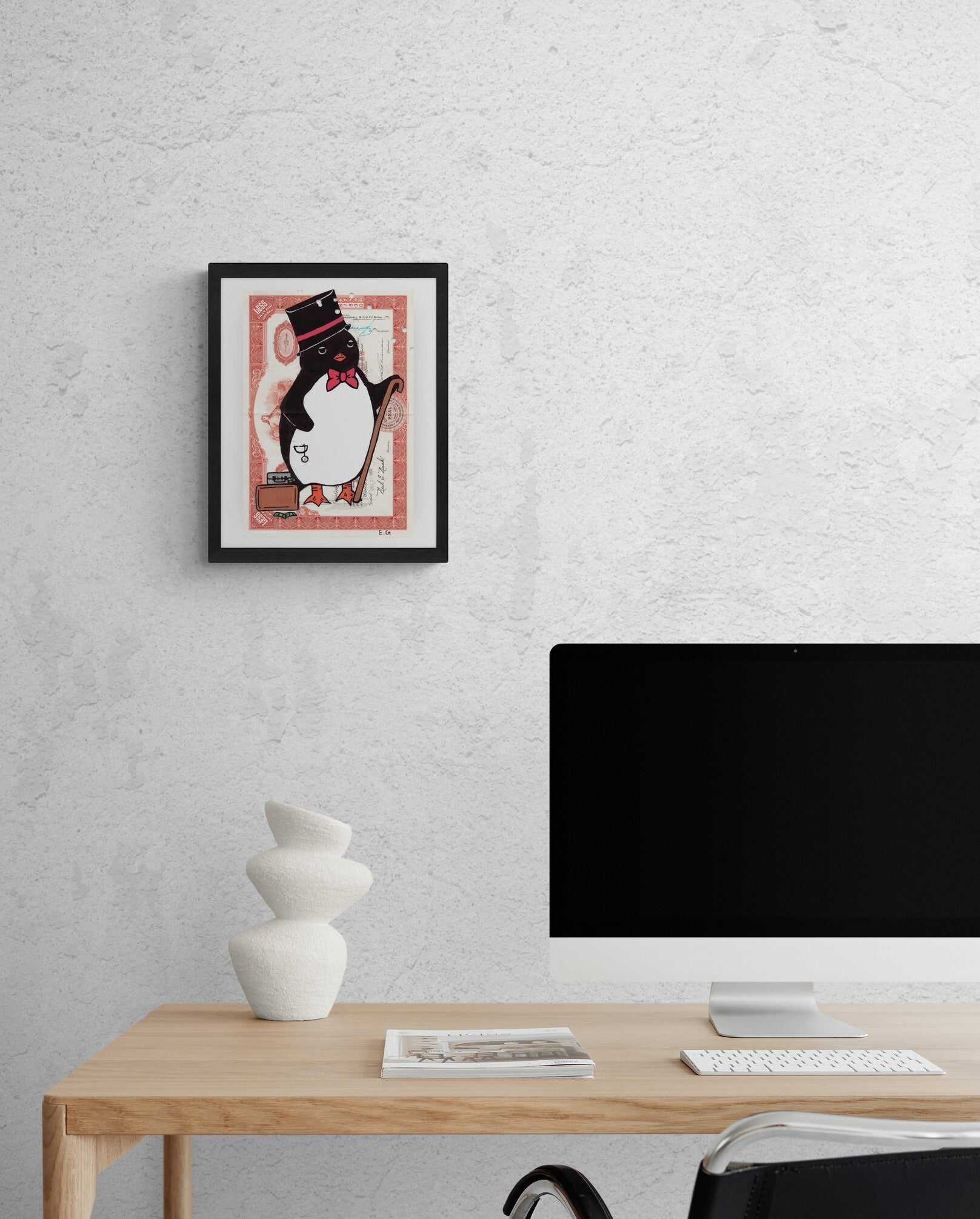 Banker Penguino by Eva Goubin (Official Limited Edition Print) by Eva Goubin - Signature Fine Art