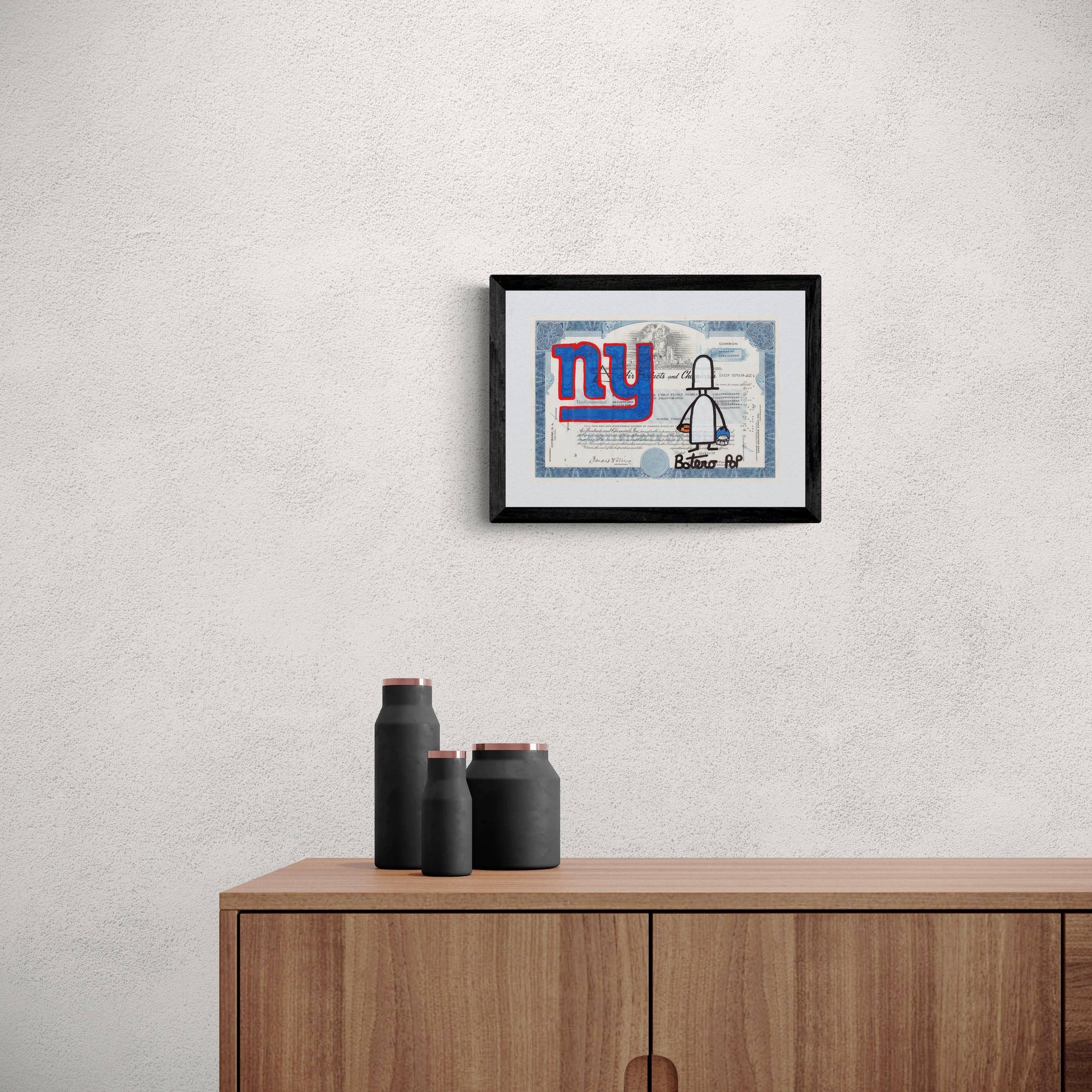 New York Giants by Botero Pop - Signature Fine Art