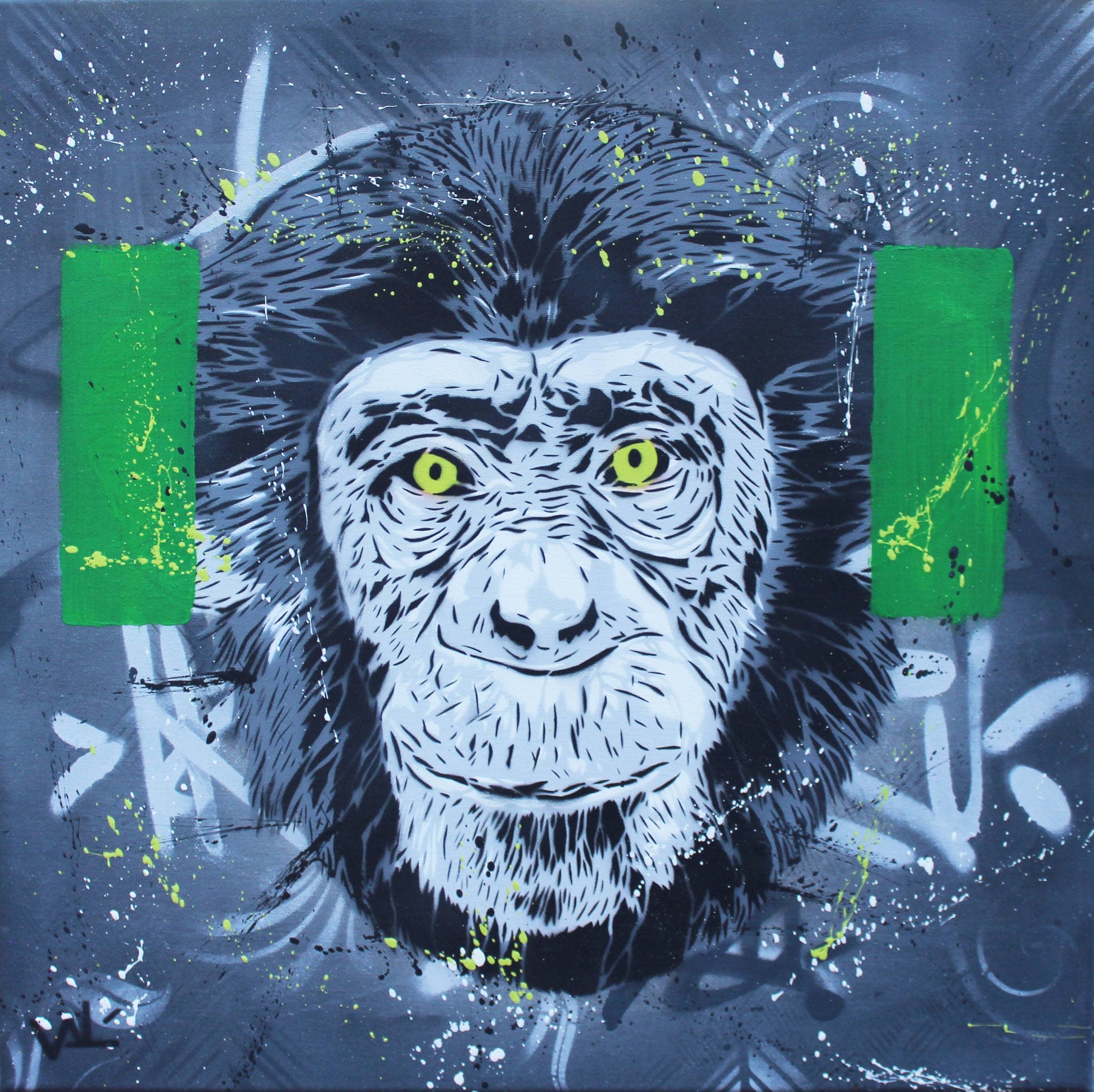 Three Wise Monkeys (Triptych) by Valé Stencil - Signature Fine Art