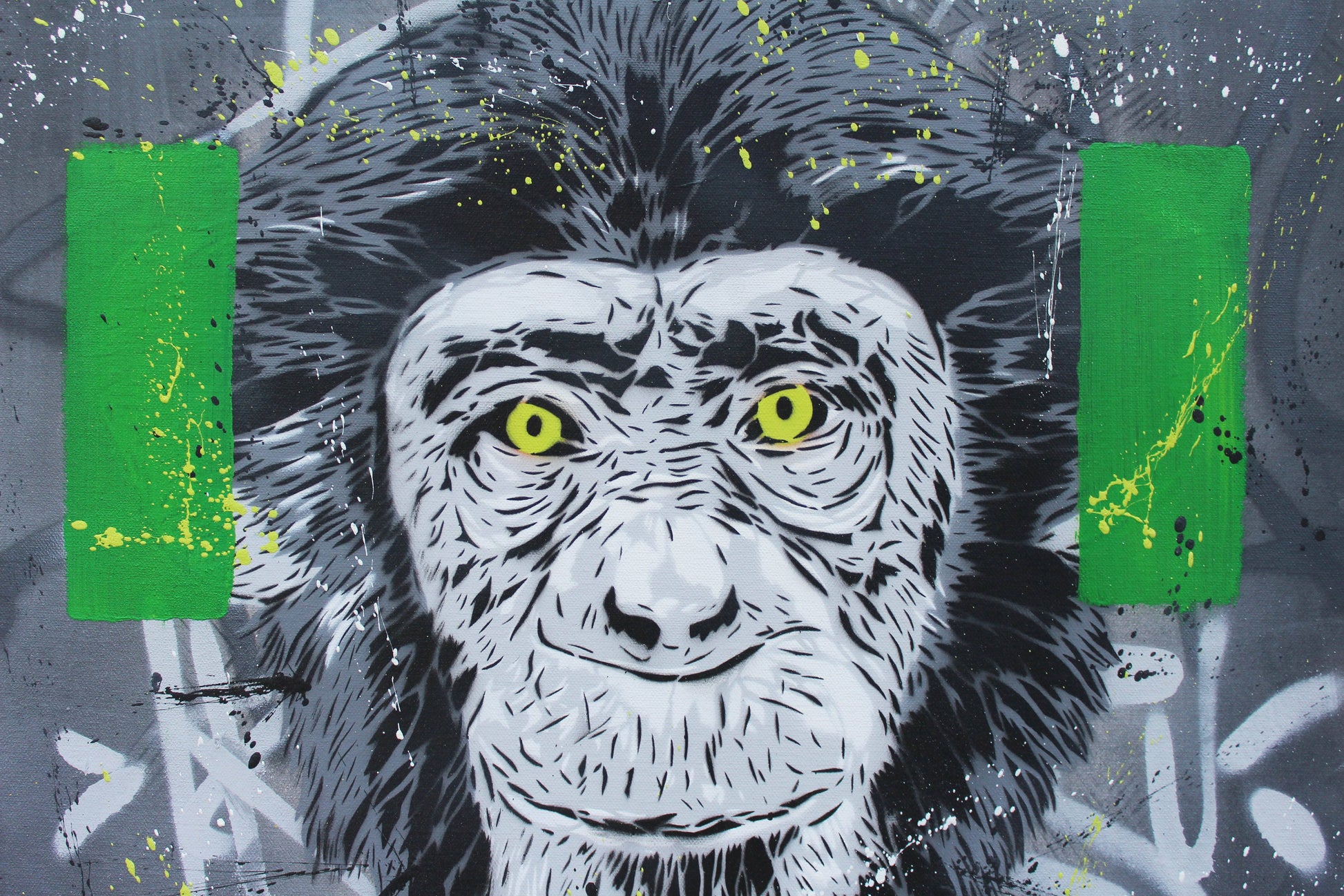 Three Wise Monkeys (Triptych) by Valé Stencil - Signature Fine Art