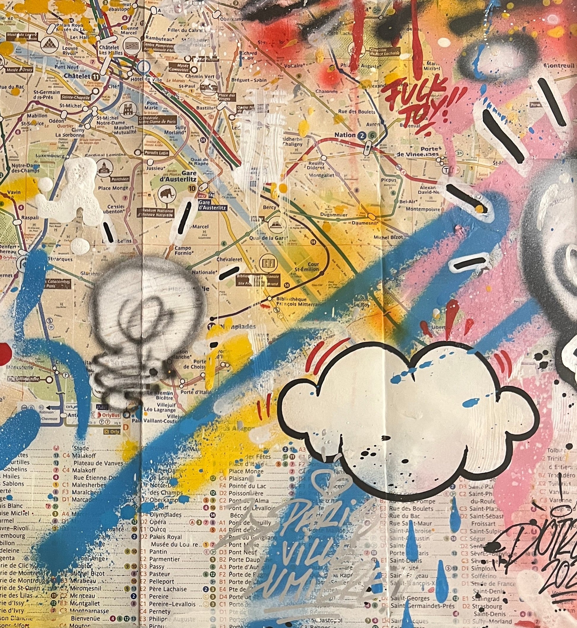 Paris Subway Map II (Unique) by Piotre - Signature Fine Art