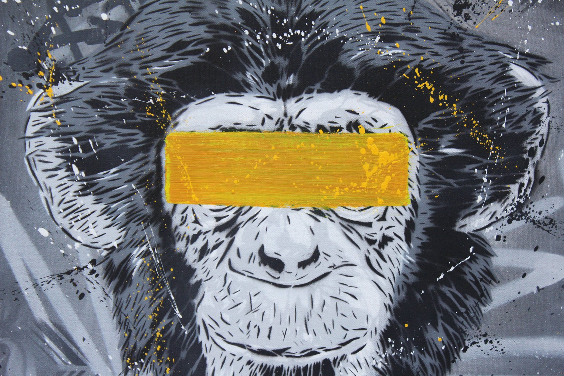 Three Wise Monkeys (Triptych) by Valé Stencil - Signature Fine Art