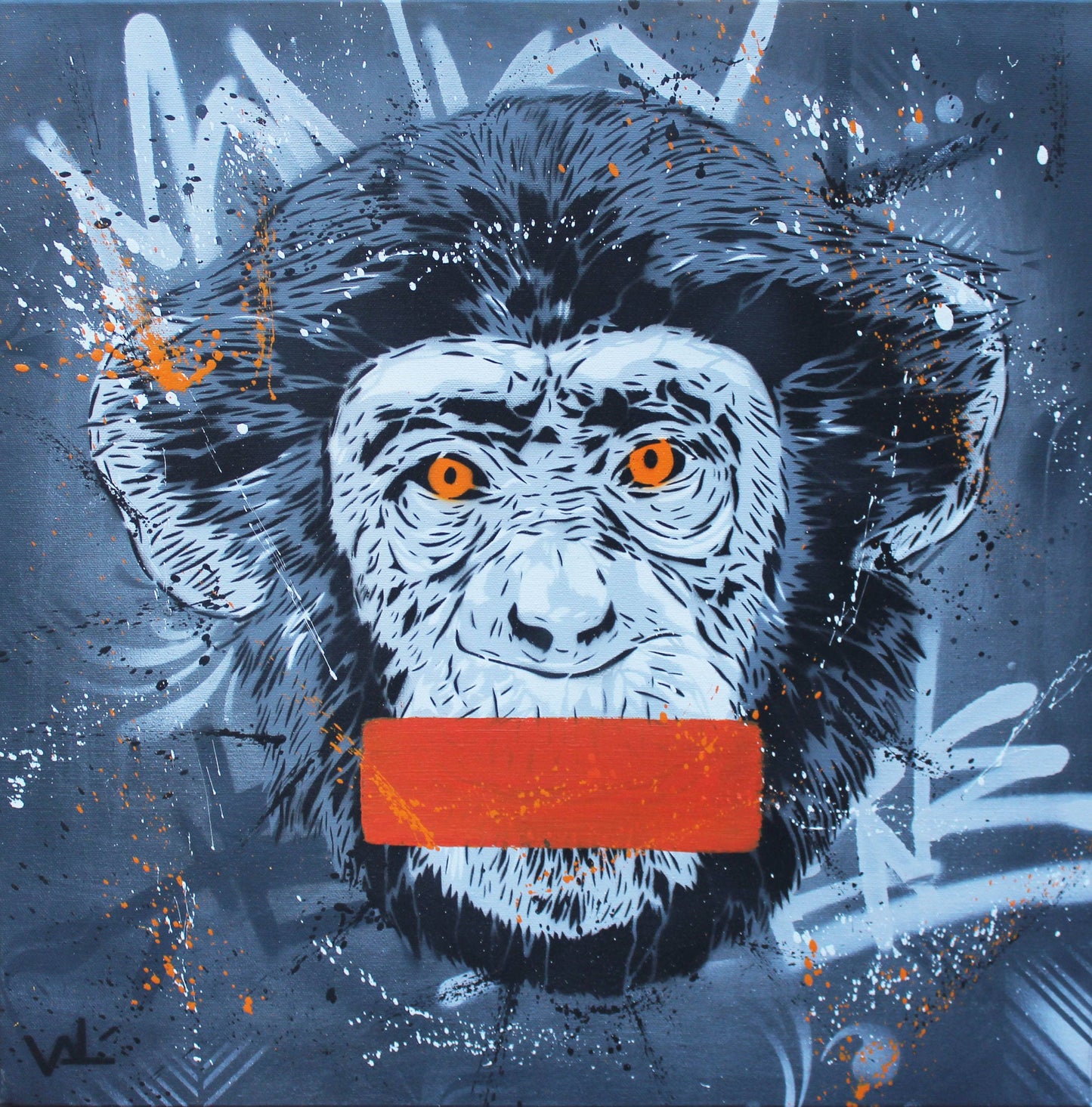 Three Wise Monkeys (Triptych) by Valé Stencil - Signature Fine Art
