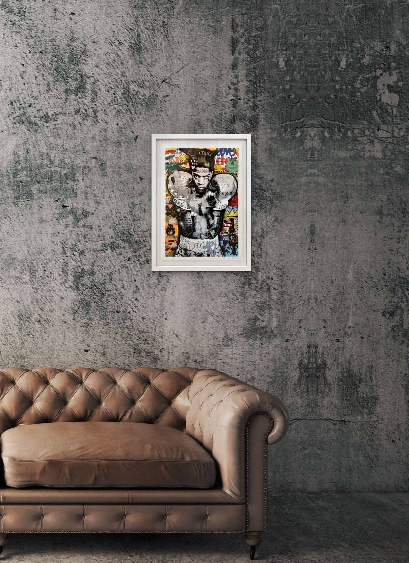 Basquiat Boxing by Jisbar (Framed) by Jisbar - Signature Fine Art