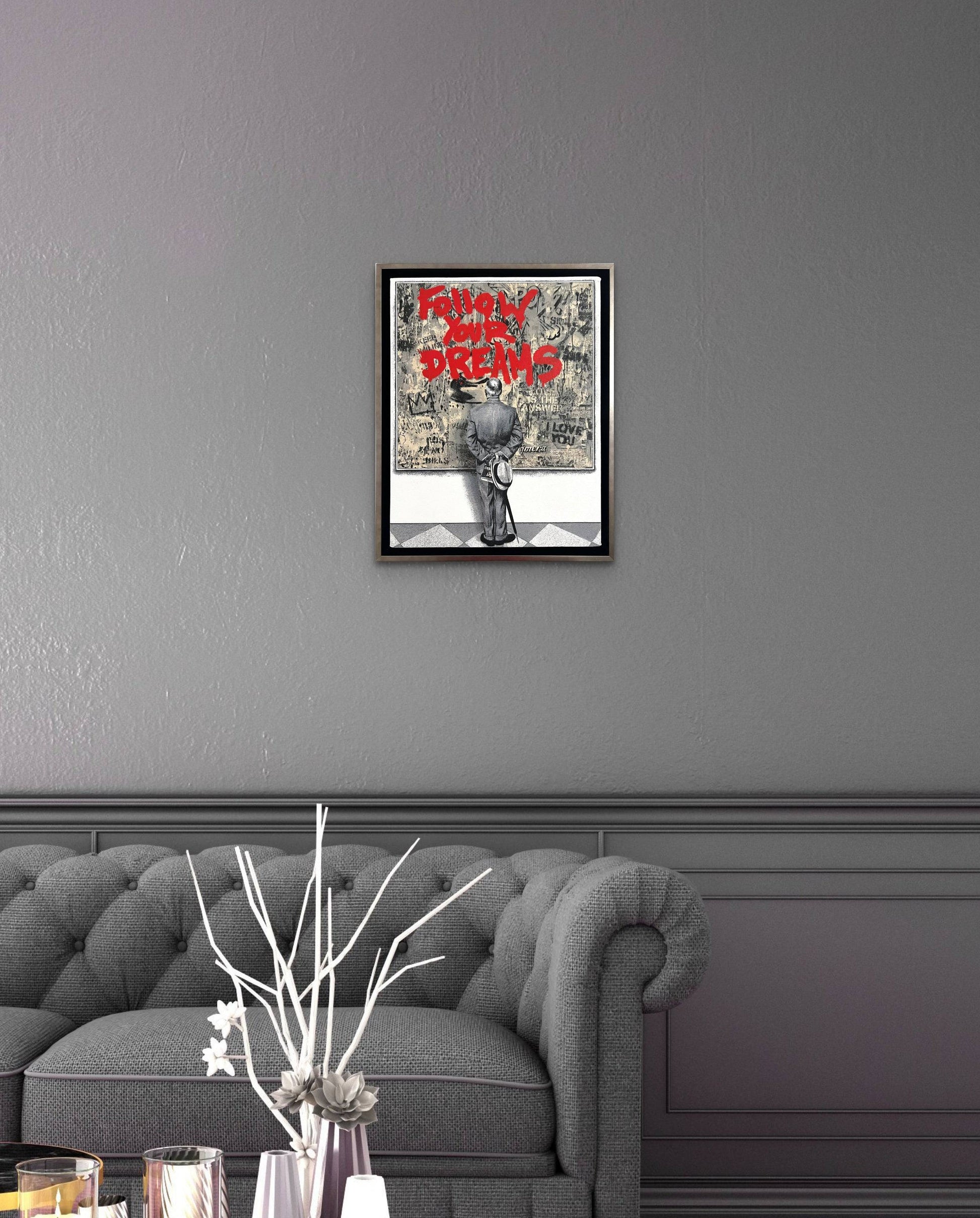 Street Connoisseur  (Screen print on canvas) by Mr. Brainwash - Signature Fine Art