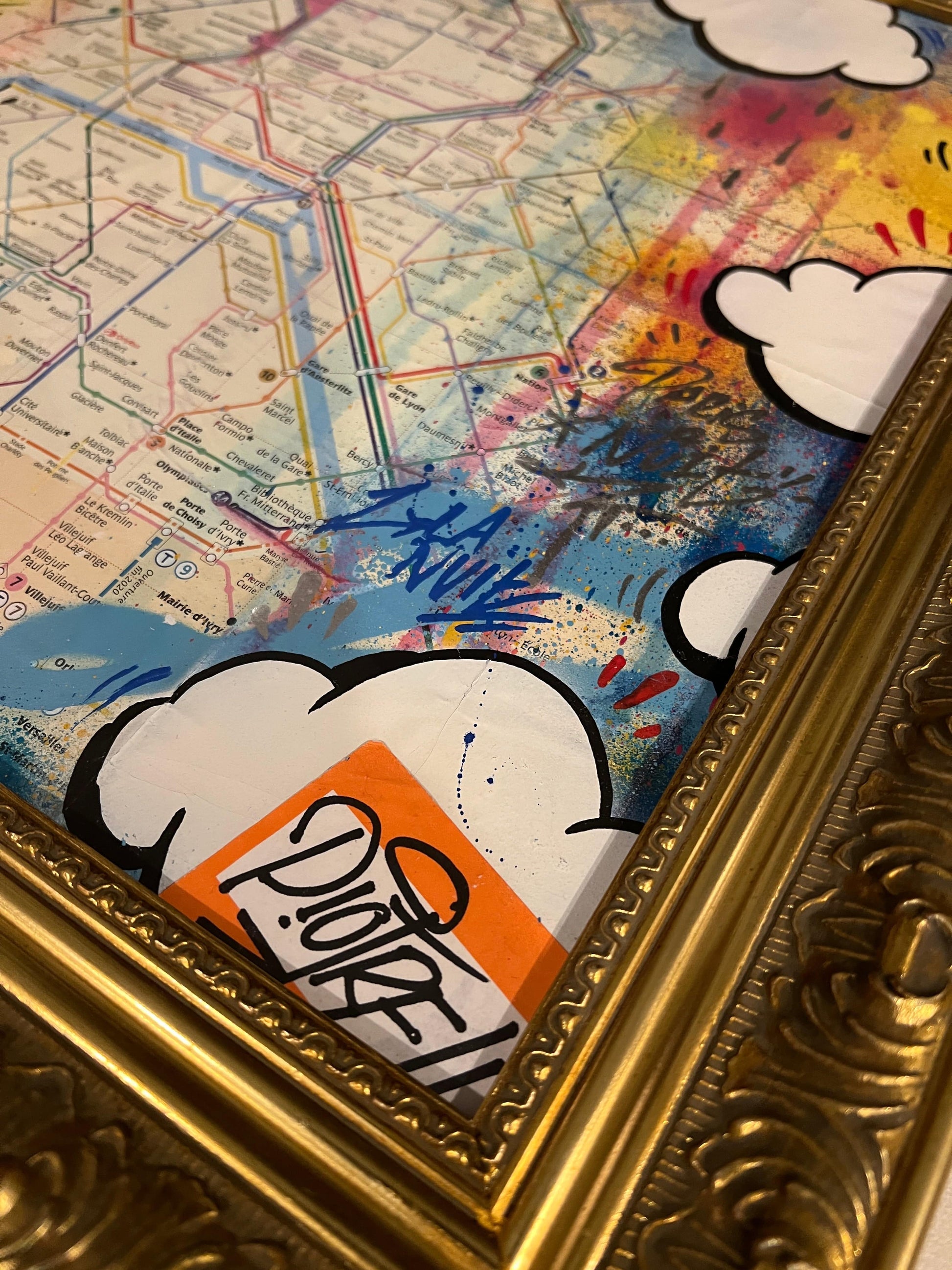 Paris Subway Map (Mixed Media) by Piotre - Signature Fine Art