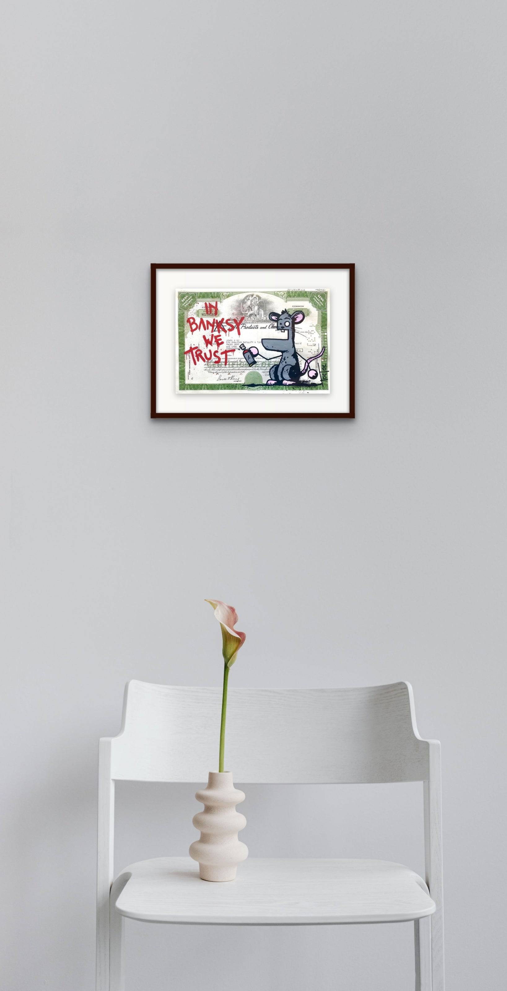 In Banksy We Trust by Toctoc - Signature Fine Art