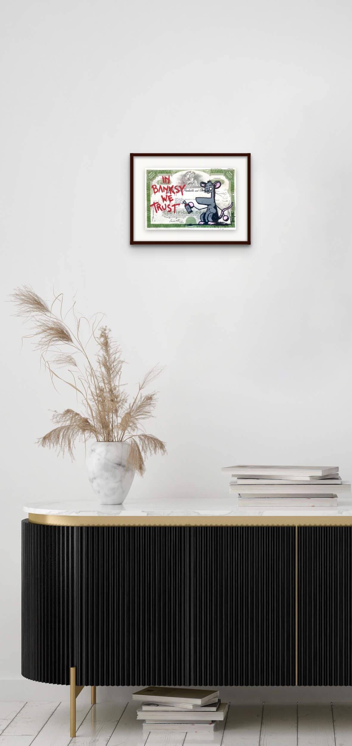 In Banksy We Trust by Toctoc - Signature Fine Art