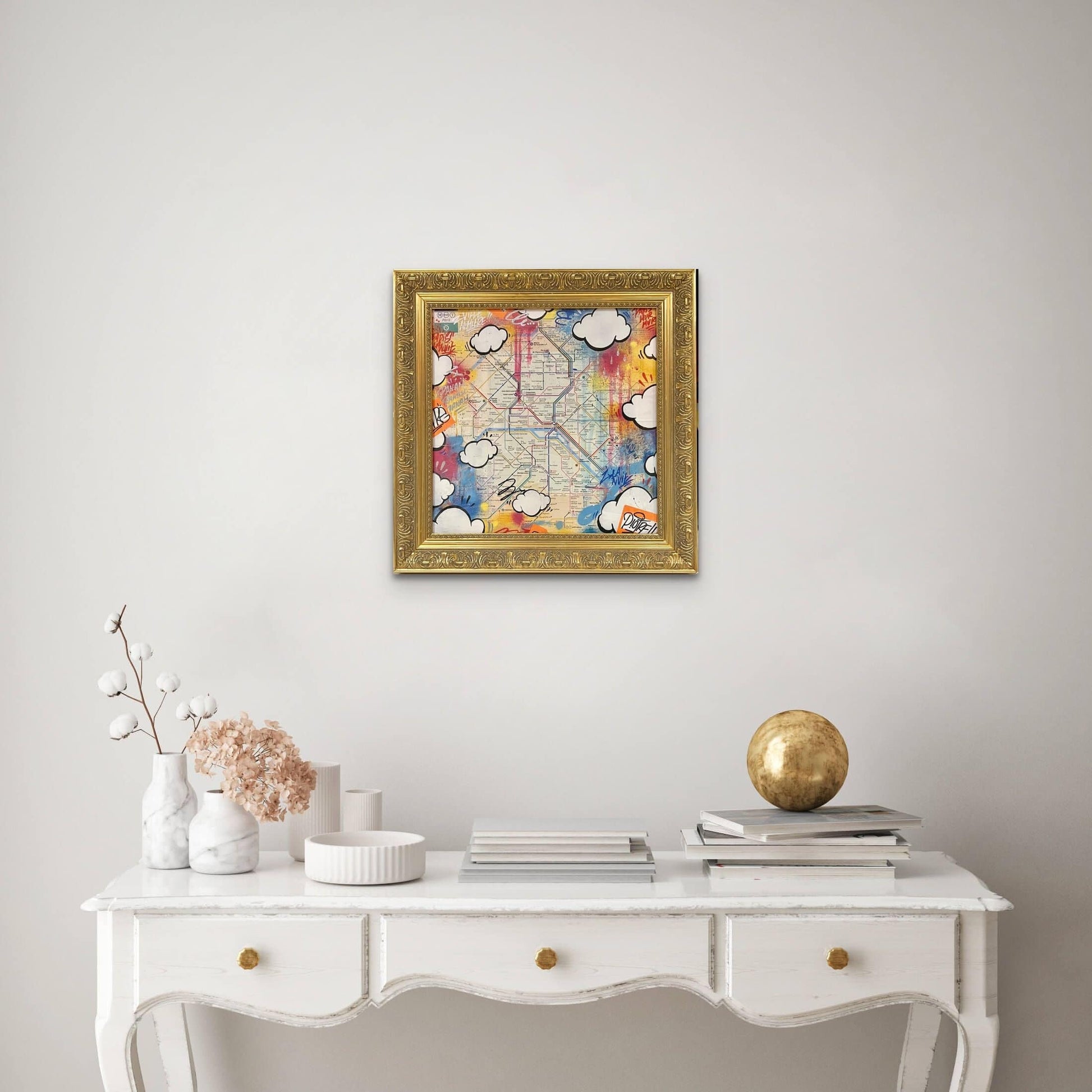 Paris Subway Map (Mixed Media) by Piotre - Signature Fine Art