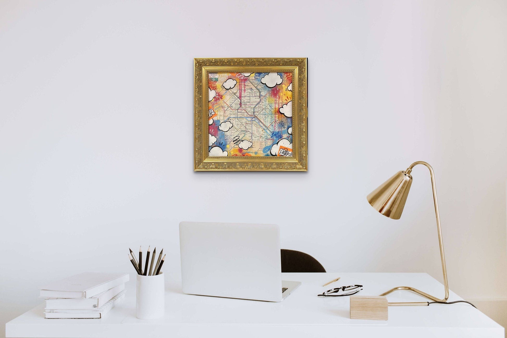 Paris Subway Map (Mixed Media) by Piotre - Signature Fine Art